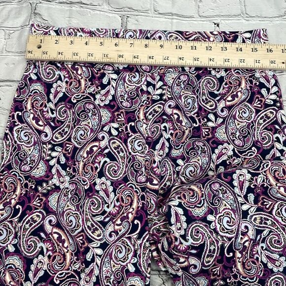 Lands' End Women's Starfish Mid Rise Straight Leg Elastic Waist Pull On Pants - Picture 13 of 15